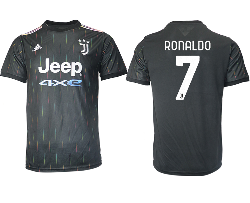 Men 2021-2022 Club Juventus away aaa version black #7 Soccer Jersey